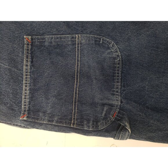 Dickies Denim Overalls Mens 46x34 Blue Jean Carpenter Workwear Pre Owned - Picture 13 of 13